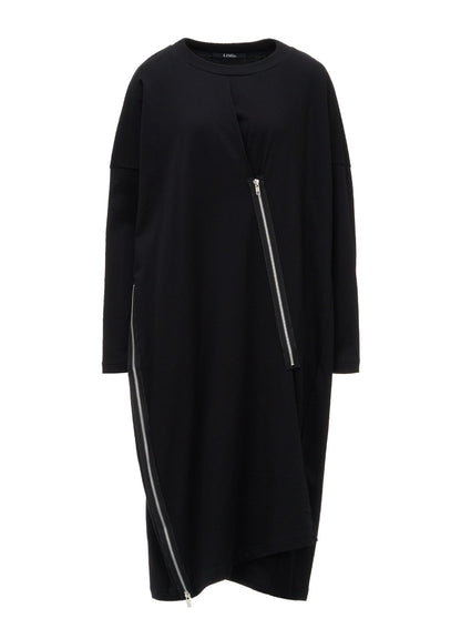 FRENCH TERRY ZIP LONG TUNIC TOP