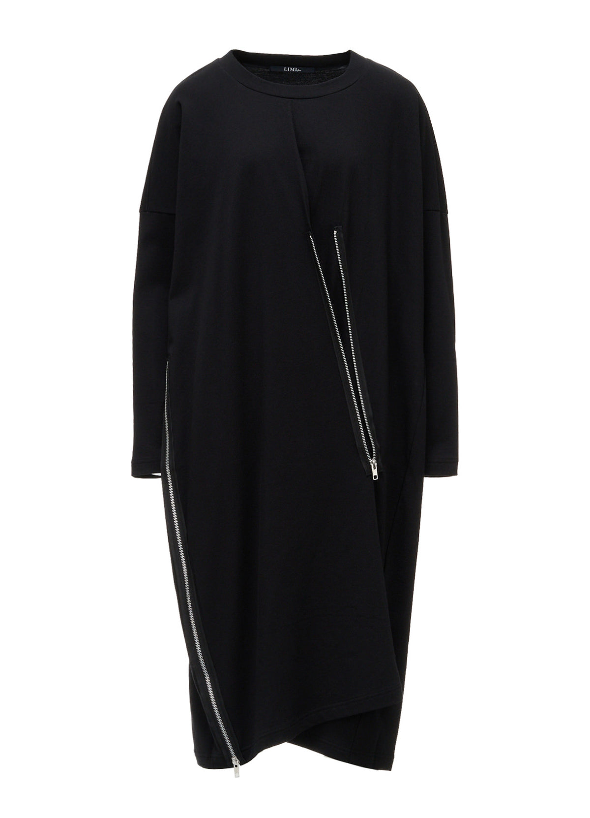 FRENCH TERRY ZIP LONG TUNIC TOP