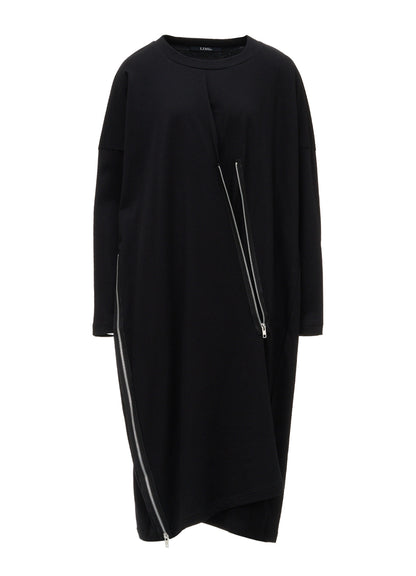 FRENCH TERRY ZIP LONG TUNIC TOP