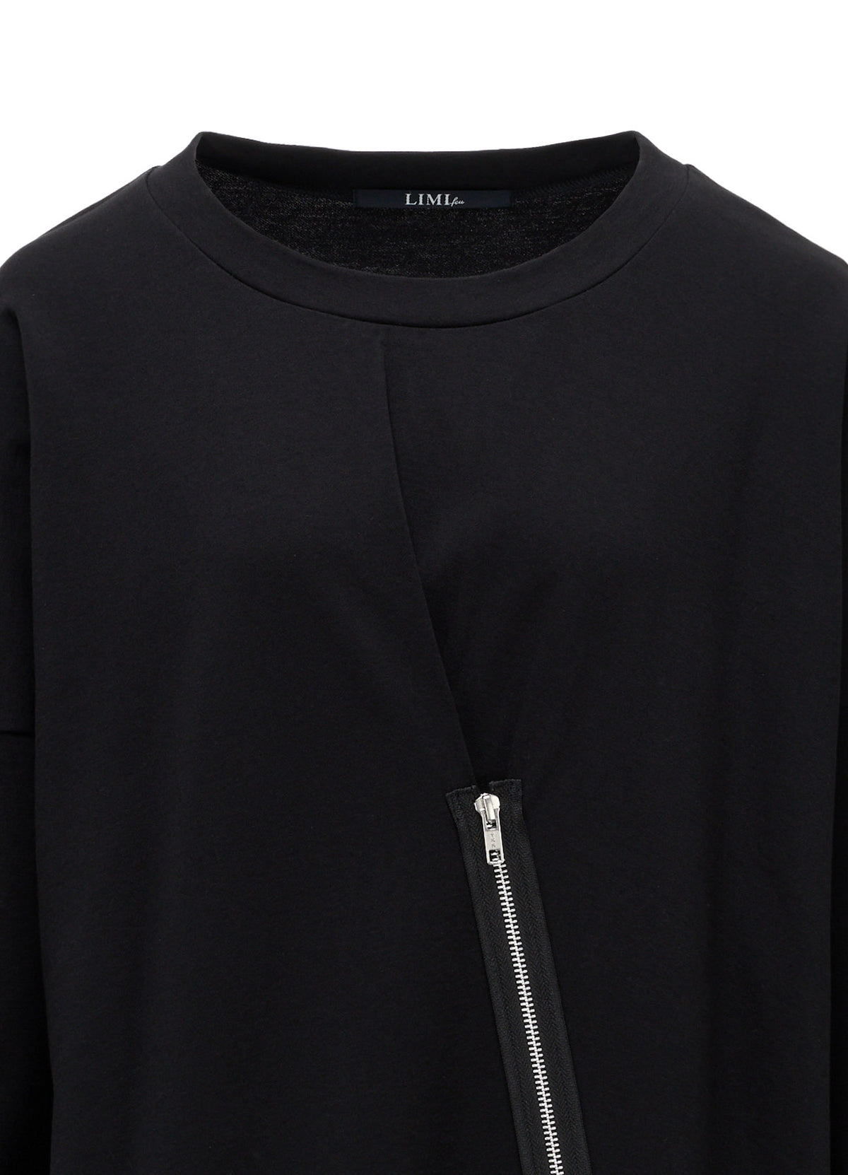 FRENCH TERRY ZIP LONG TUNIC TOP