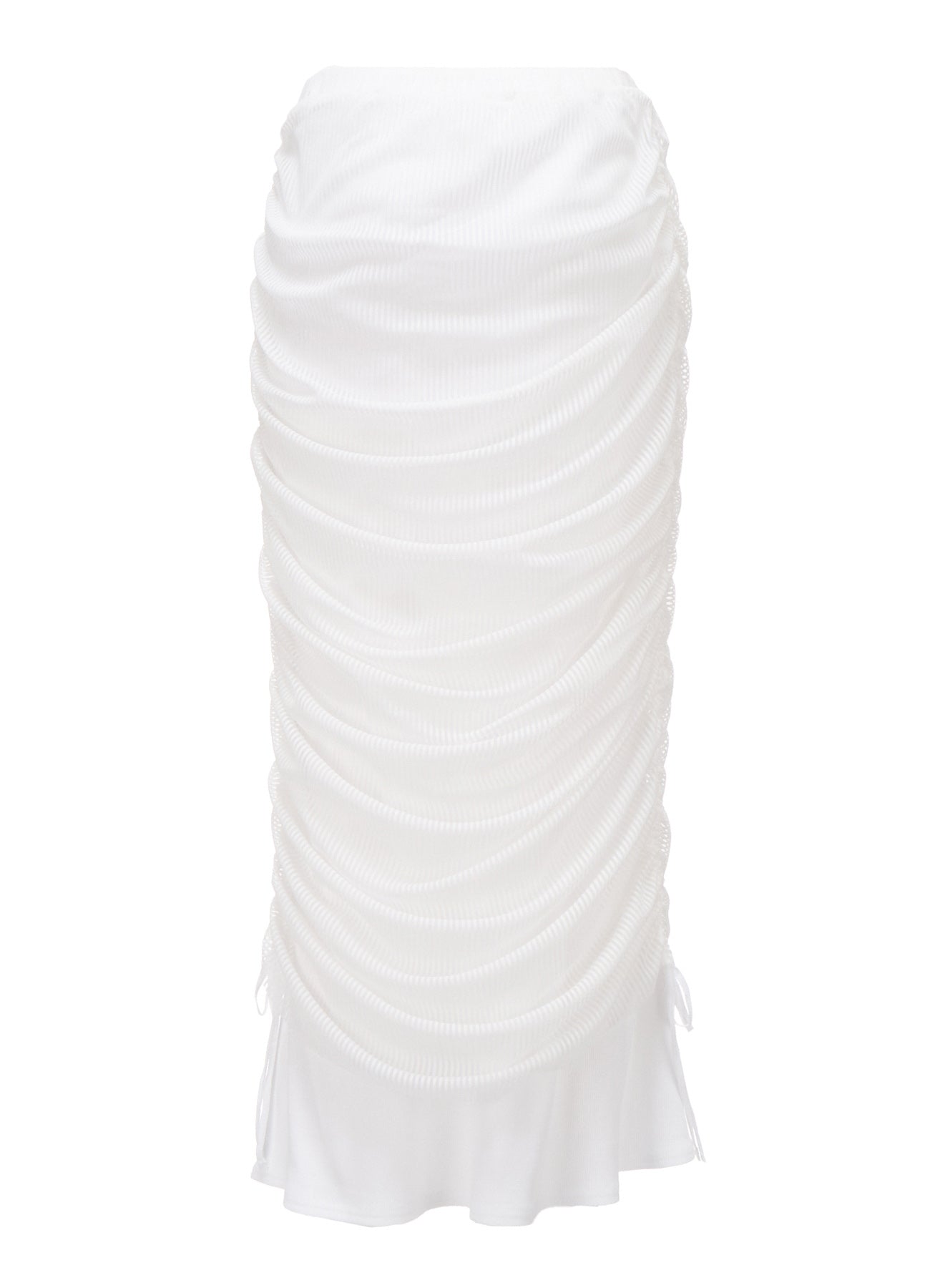 STRIPE TULLE  GATHERED LAYERED SKIRT