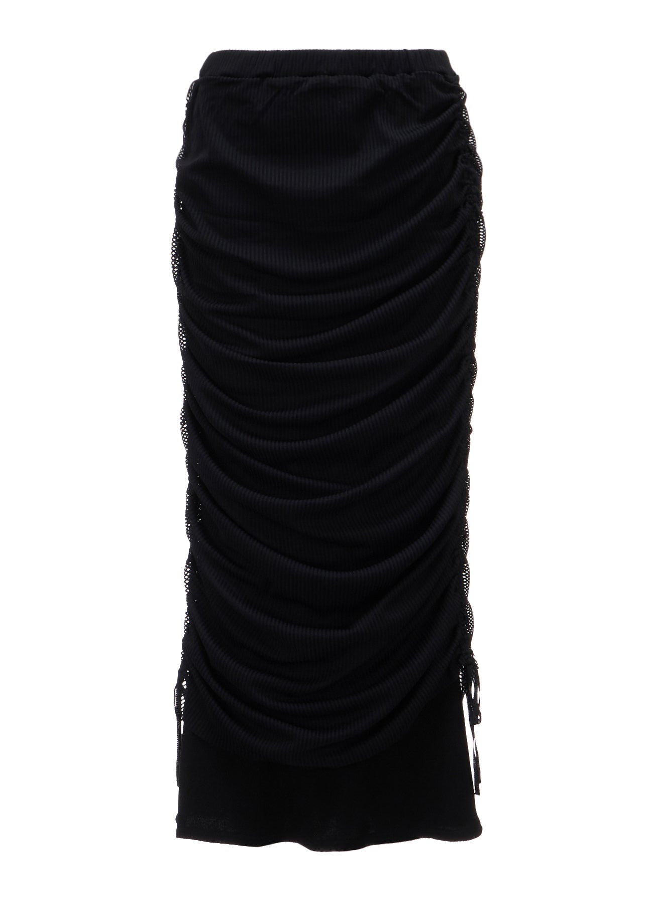 STRIPE TULLE  GATHERED LAYERED SKIRT