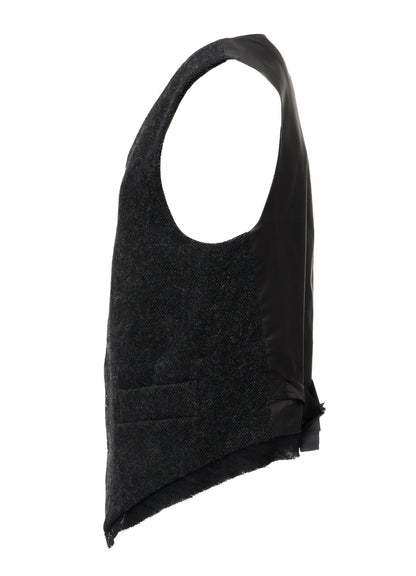 TOP DYED TWEED SINGLE VEST