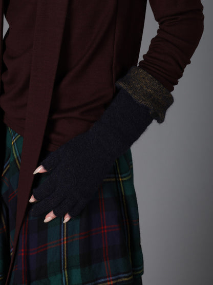 W/P SOFT KNIT FLARED MIDDLE FINGERLESS GLOVES