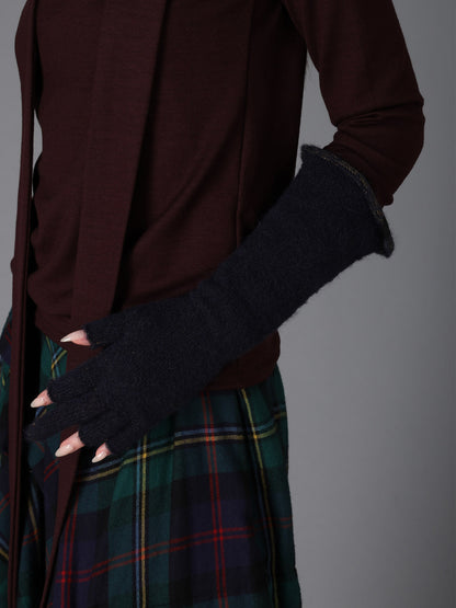 W/P SOFT KNIT FLARED MIDDLE FINGERLESS GLOVES