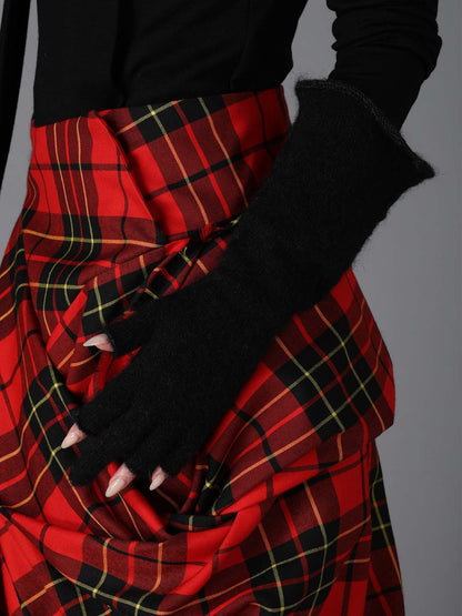 W/P SOFT KNIT FLARED MIDDLE FINGERLESS GLOVES