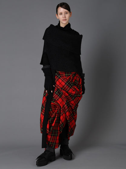 W/P SOFT KNIT FLARED MIDDLE FINGERLESS GLOVES