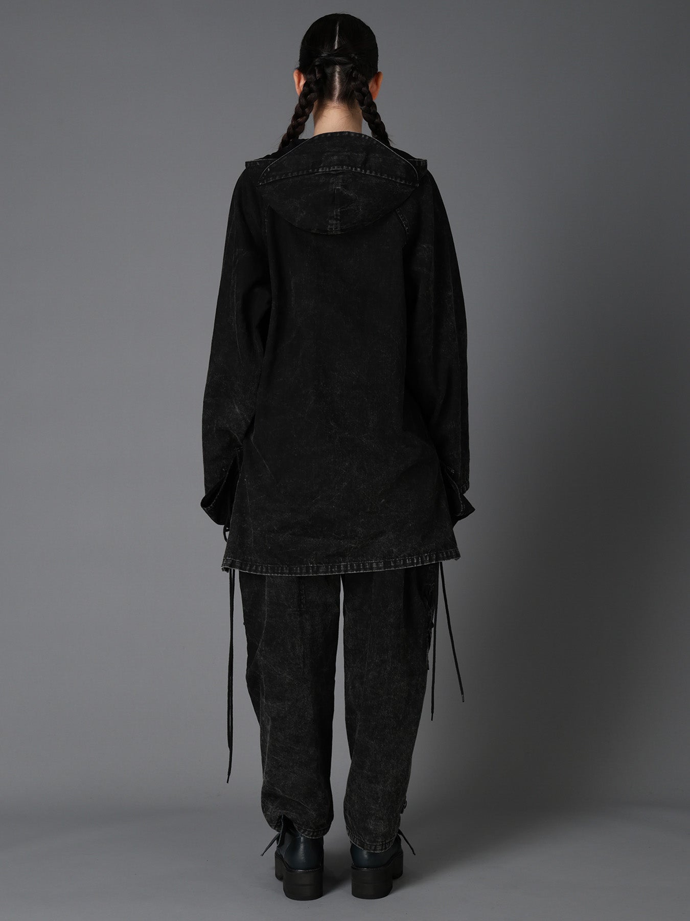 CHEMICAL BLEACHED DENIM LACE UP BLOUSON – THE SHOP YOHJI YAMAMOTO