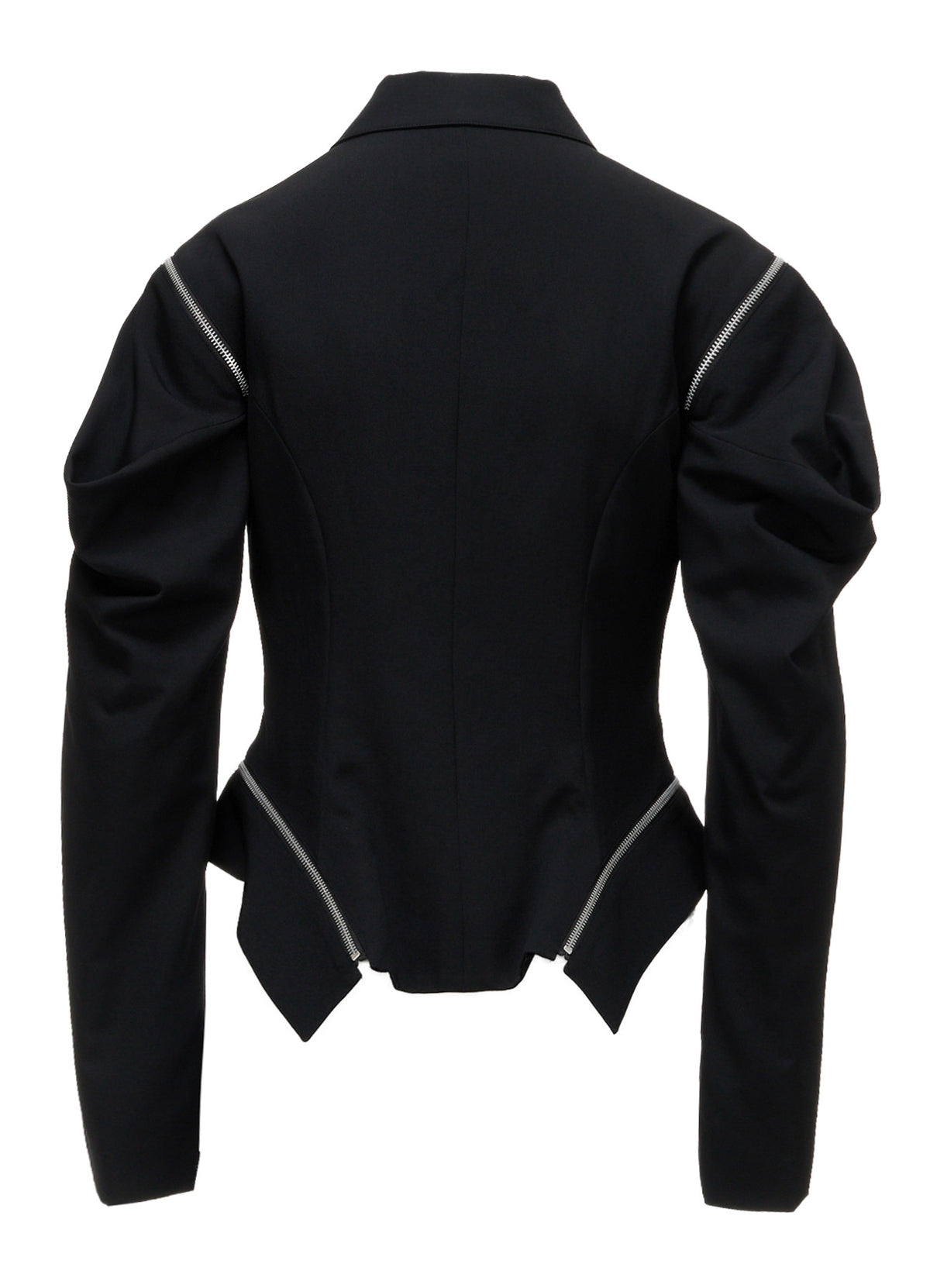 WOOL GABARDINE  ZIP PANEL BLOUSON