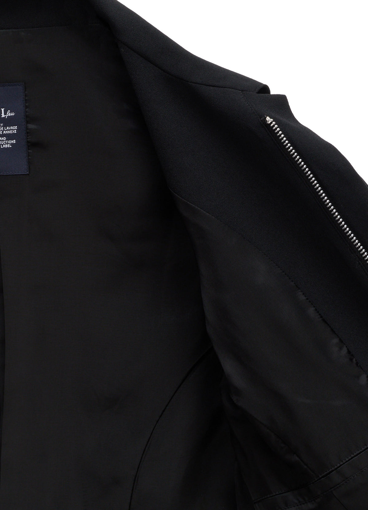 WOOL GABARDINE  ZIP PANEL BLOUSON