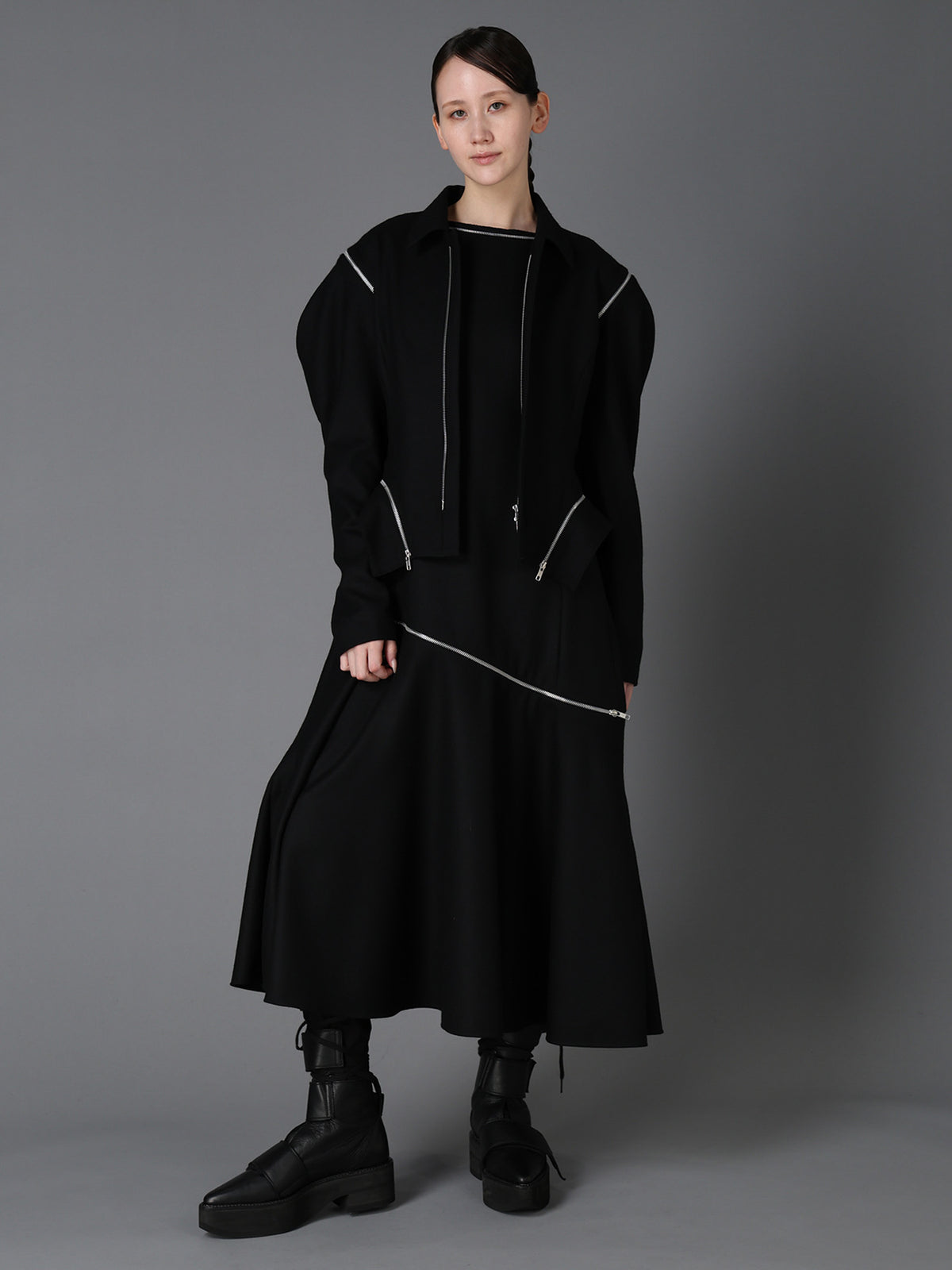 W/ SERGE  ZIP PANEL BLOUSON