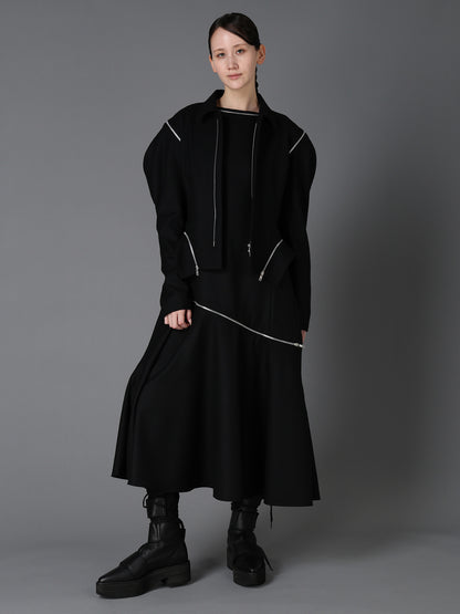 W/ SERGE  ZIP PANEL BLOUSON