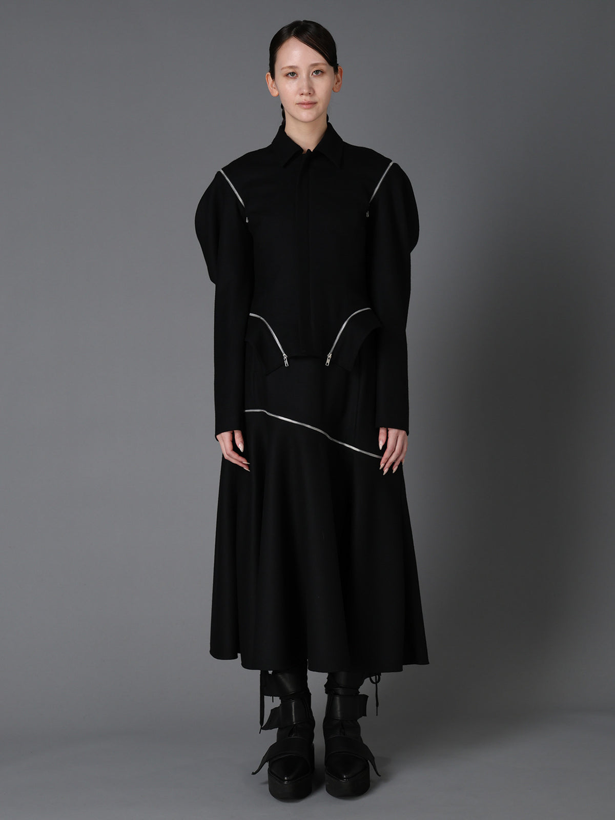W/ SERGE  ZIP PANEL BLOUSON