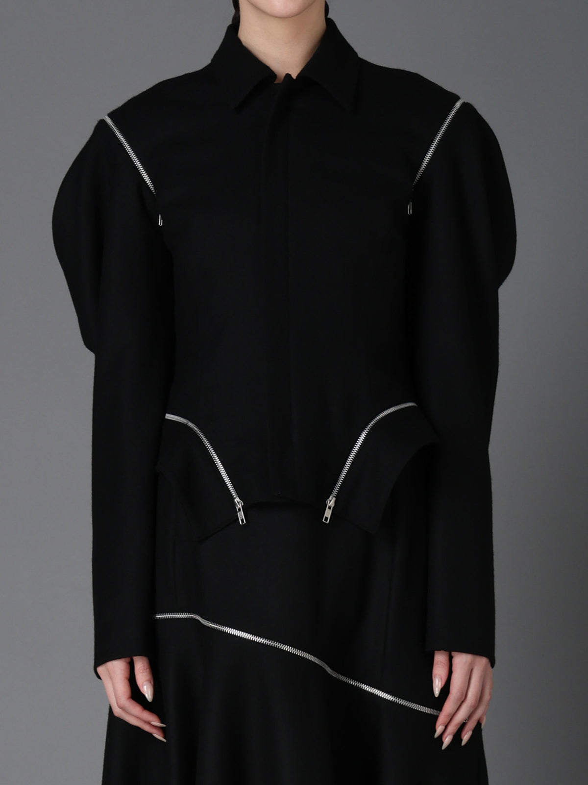 W/ SERGE  ZIP PANEL BLOUSON