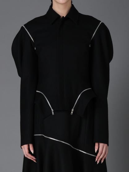 W/ SERGE  ZIP PANEL BLOUSON
