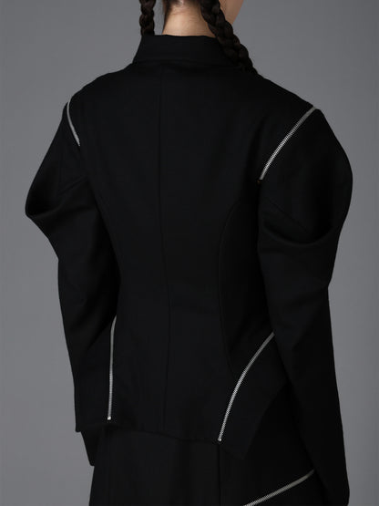 W/ SERGE  ZIP PANEL BLOUSON
