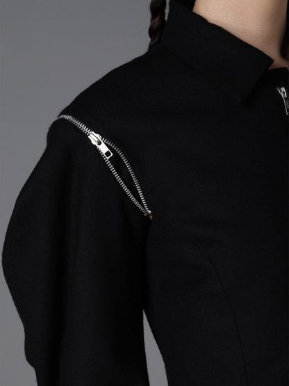 W/ SERGE  ZIP PANEL BLOUSON