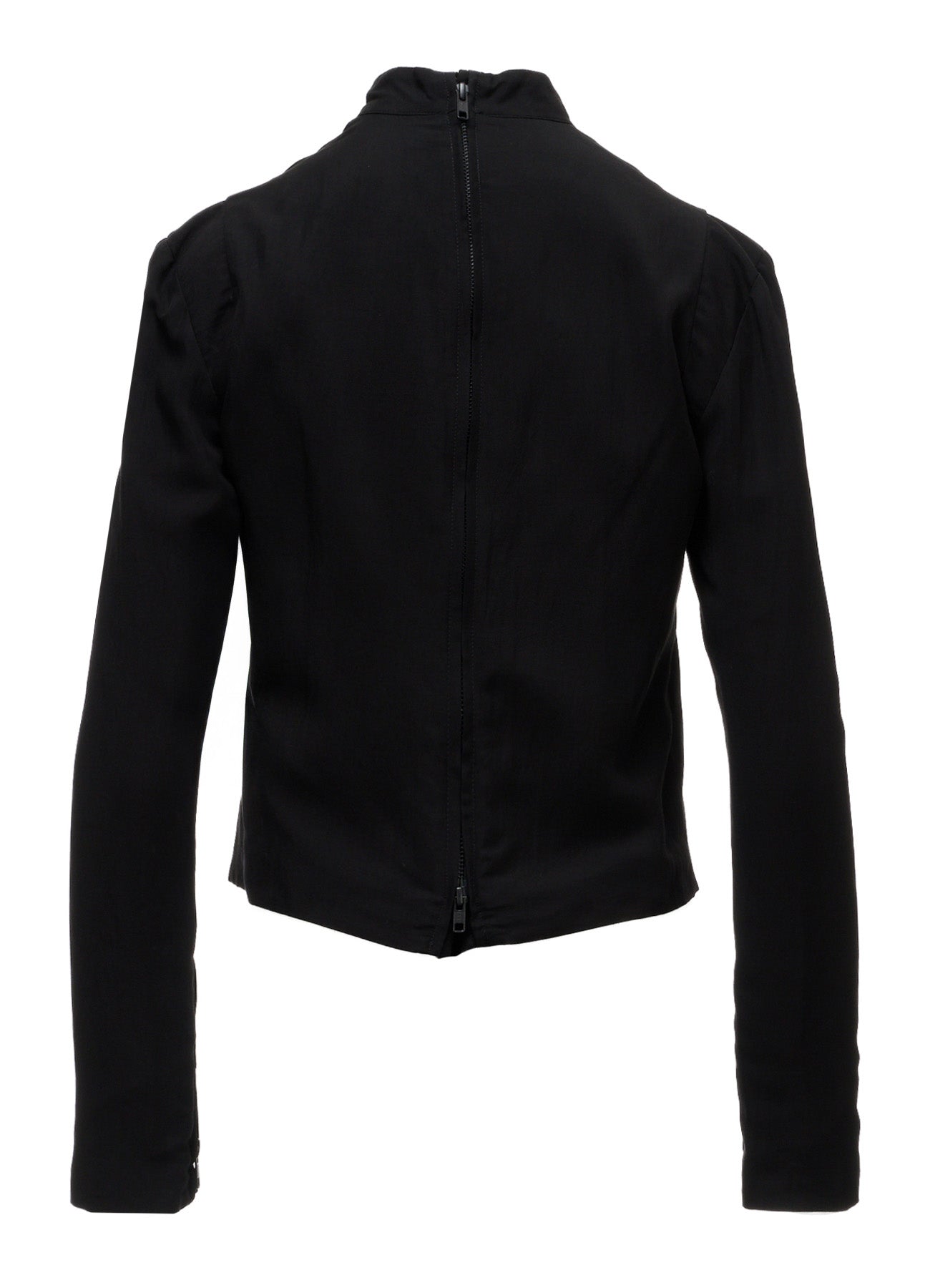 HIGH TWIST GABARDINE GUSSETED STAND COLLAR BLOUSON