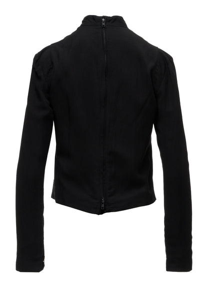 HIGH TWIST GABARDINE GUSSETED STAND COLLAR BLOUSON