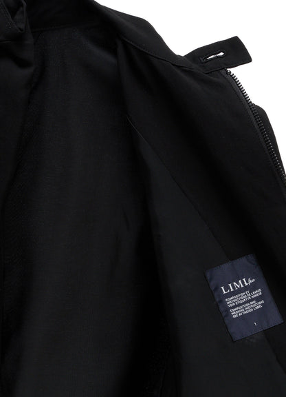HIGH TWIST GABARDINE GUSSETED STAND COLLAR BLOUSON