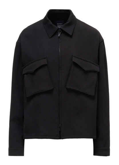 DOUBLE CLOTH FLAP POCKETS ZIP BLOUSON