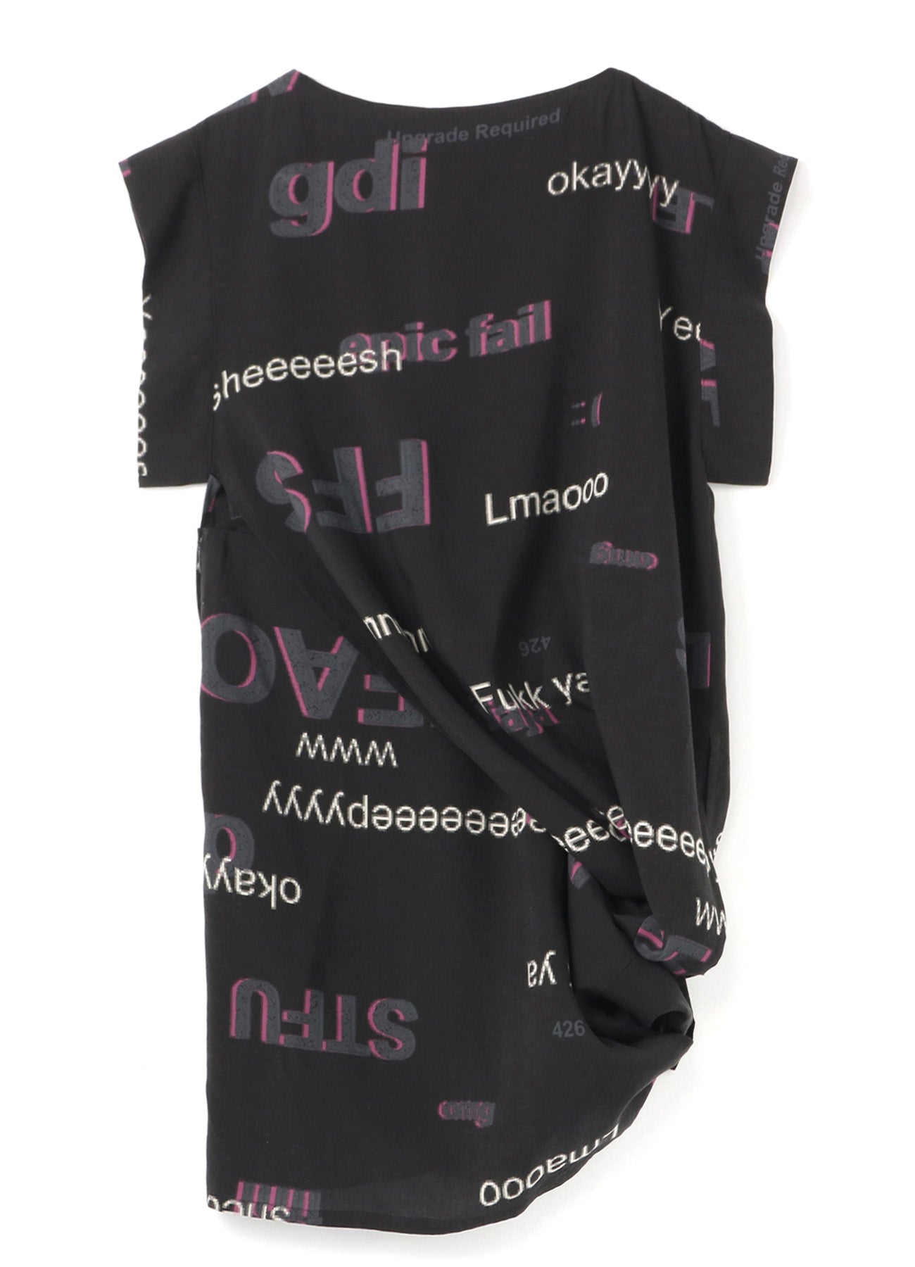 Net Slang Print B Cross Side Dress