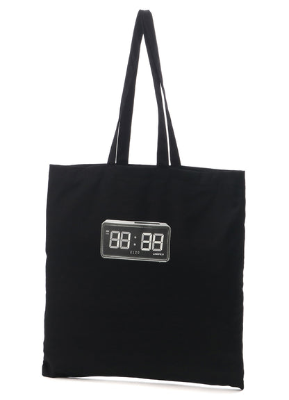 Clock Print Cotton Tote Bag