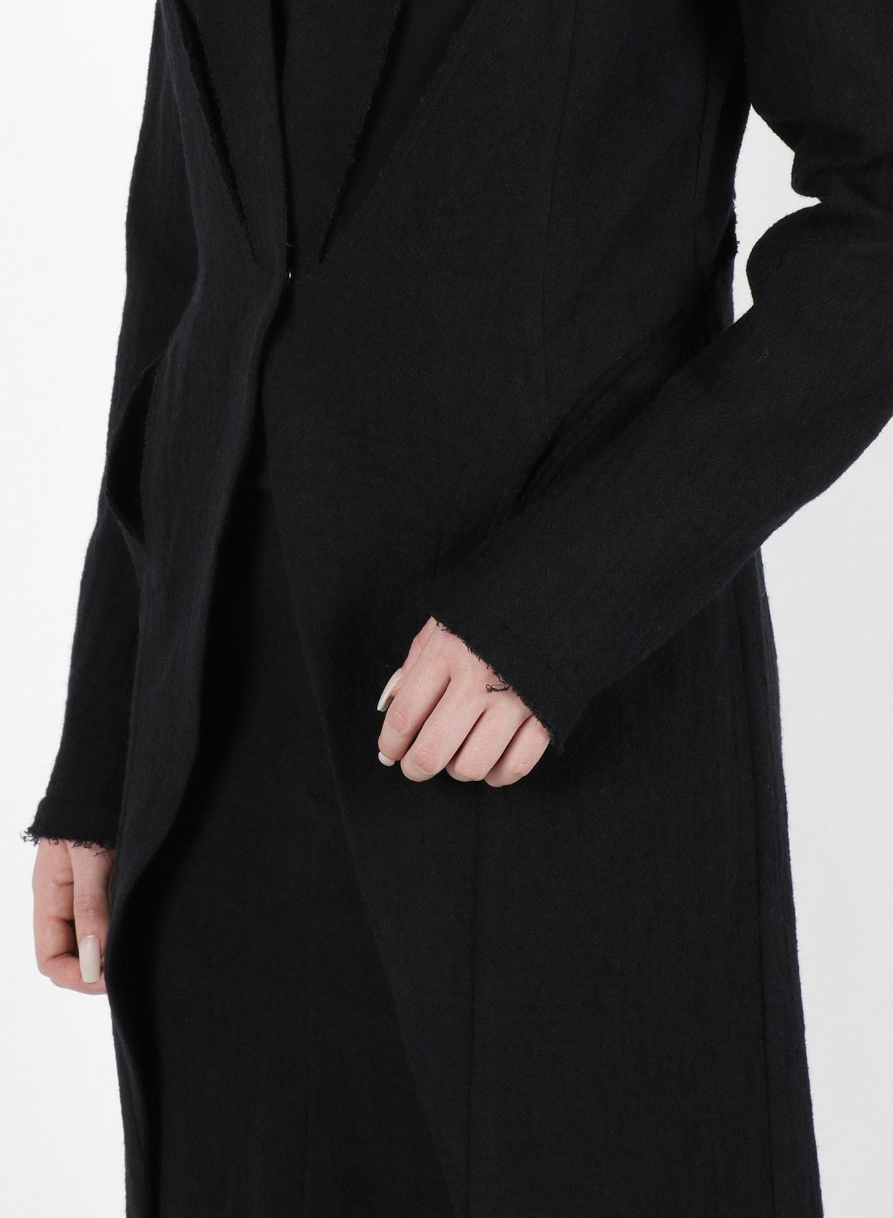 Wool Gauze Collar Cutting Jacket