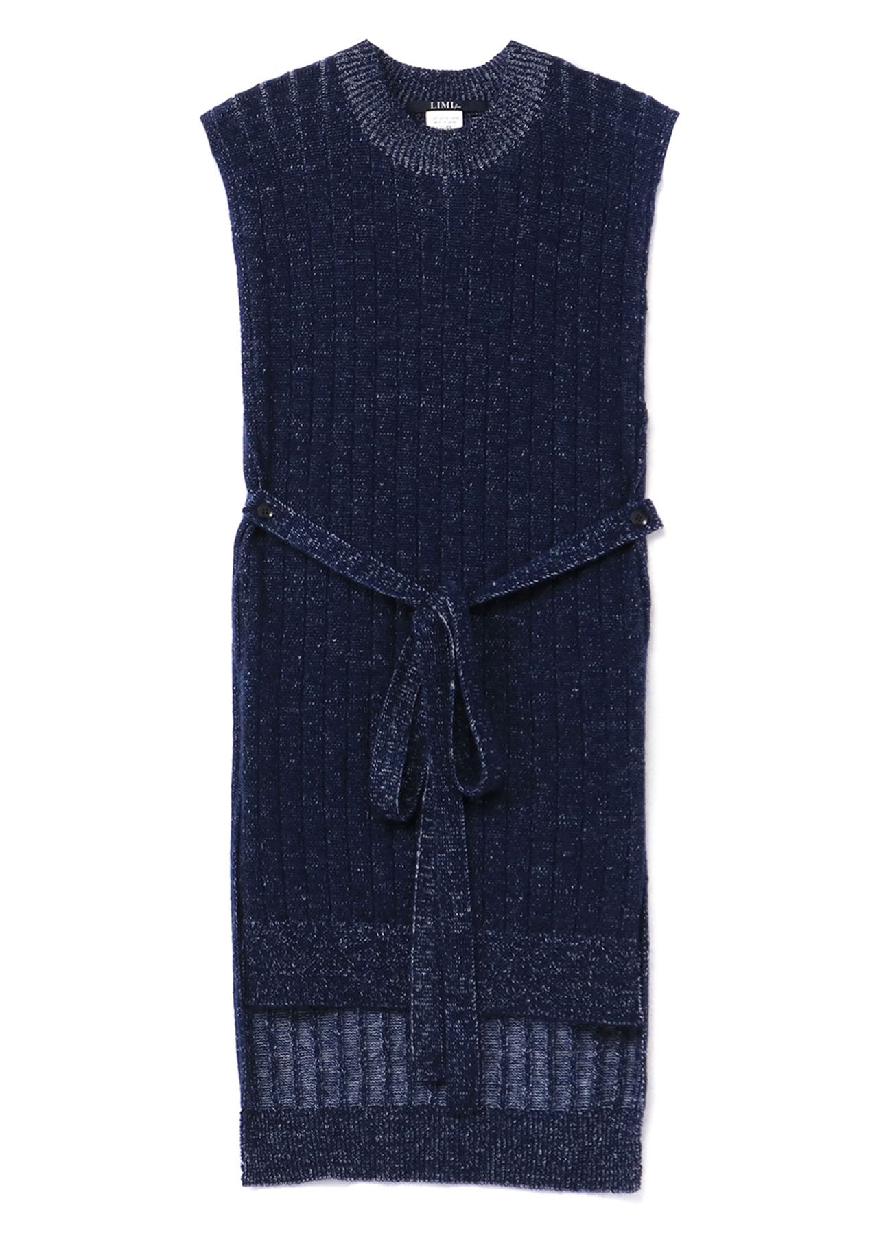 Mo/W/Ny Plaiting Knit Stole Vest