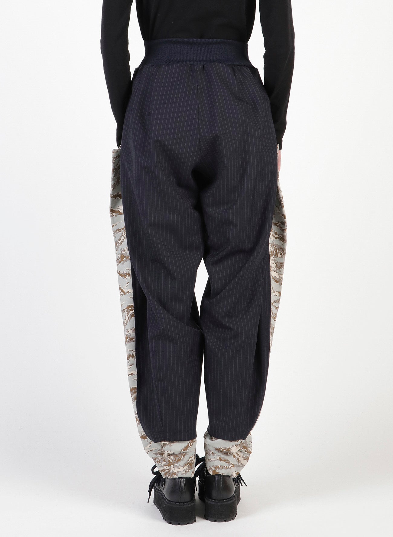 W/Pe Stripe Panel Design Pants