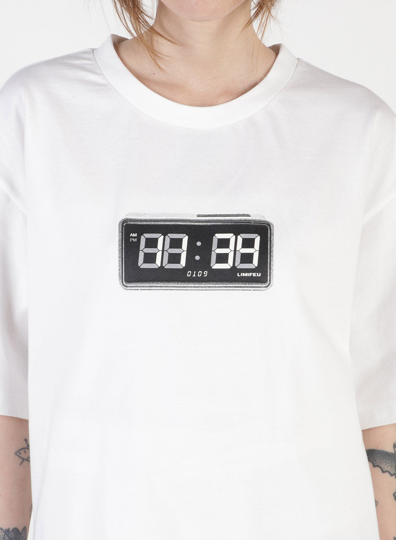 Clock Print Oversized T-Shirt