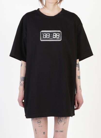 Clock Print Oversized T-Shirt