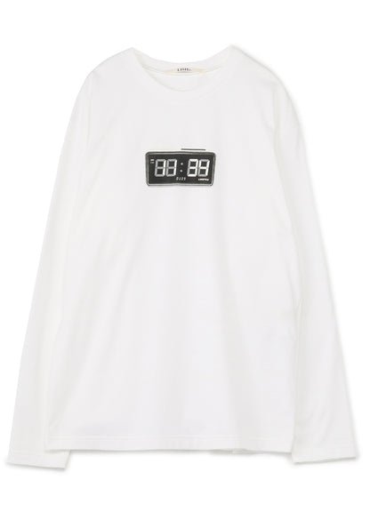 Clock Print Oversized Long T-Shirt