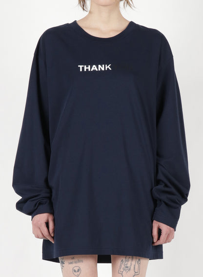 Fu*k You Print Oversized Long T-Shirt