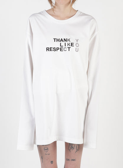 FU*K YOU Embroidery Oversized Long T-Shirt