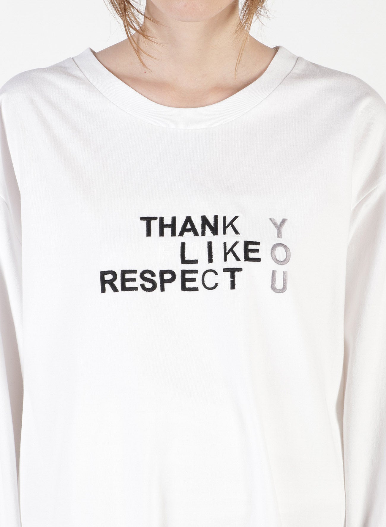 FU*K YOU Embroidery Oversized Long T-Shirt