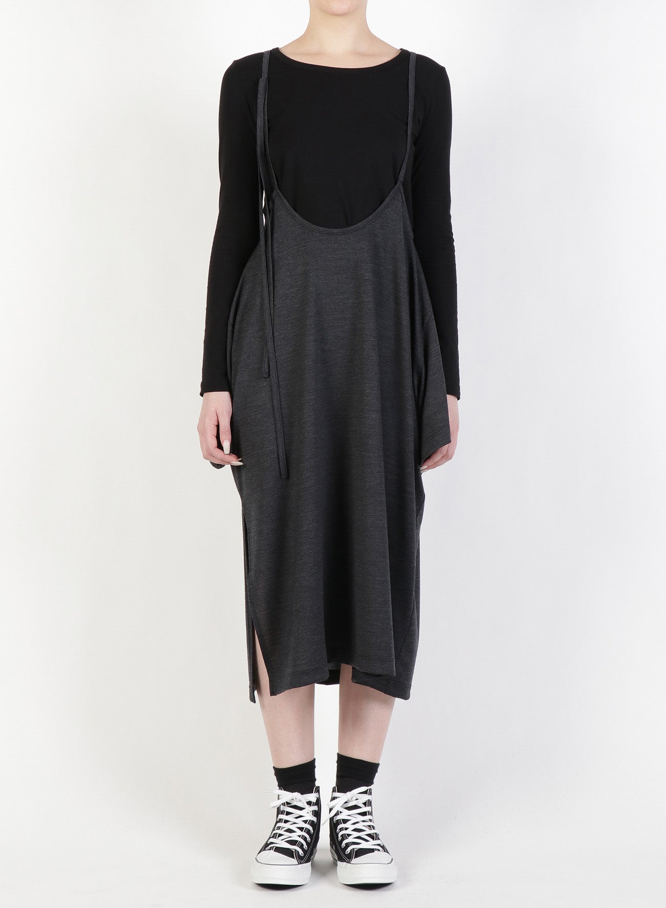 Silky Wool Plain stitch Suspender Hanging Skirt