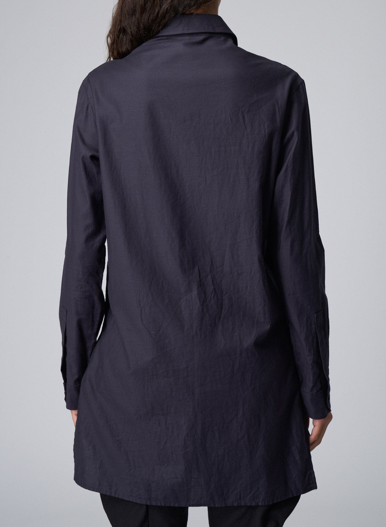 COTTON TWILL SHIRT WITH COVERED PLACKET