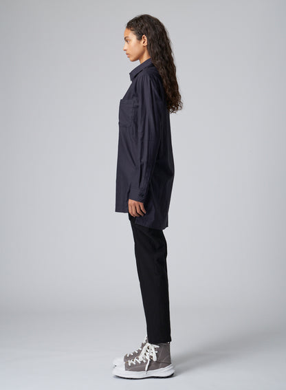 COTTON TWILL SHIRT WITH COVERED PLACKET