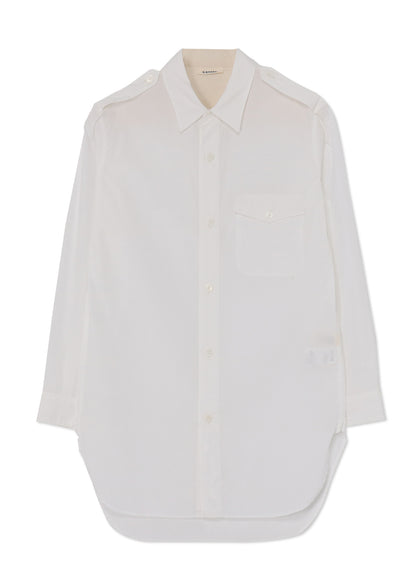 COTTON BROADCLOTH SHIRT WITH EPAULETTES