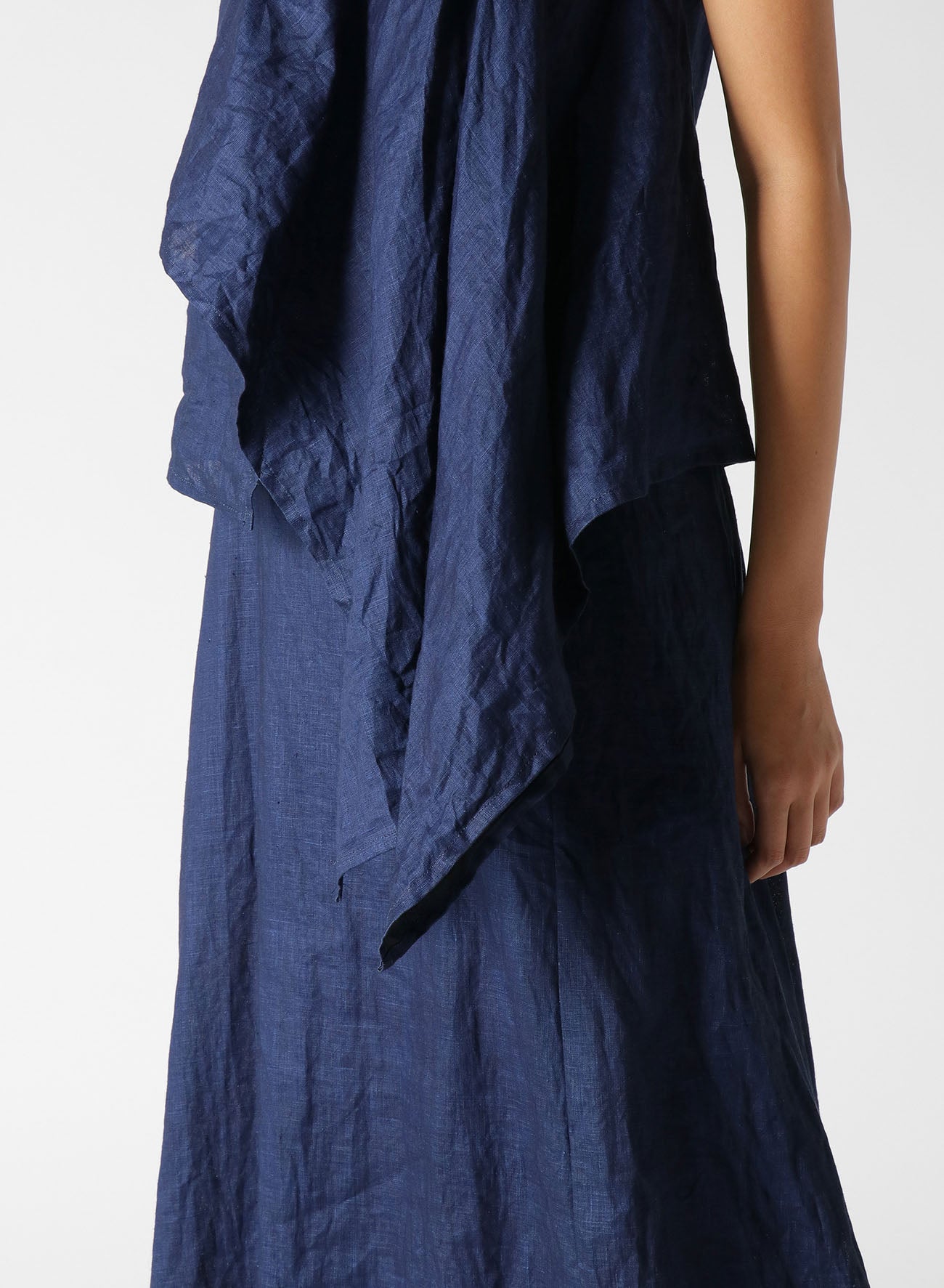 INDIGO + JAPANESE INK ASYMMETRIC CAMISOLE BLOUSE