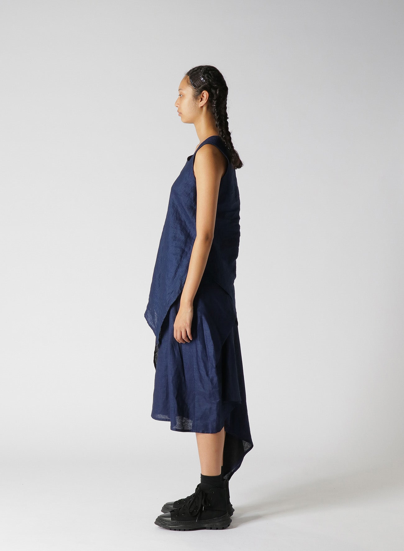 INDIGO + JAPANESE INK SLEEVELESS BLOUSE