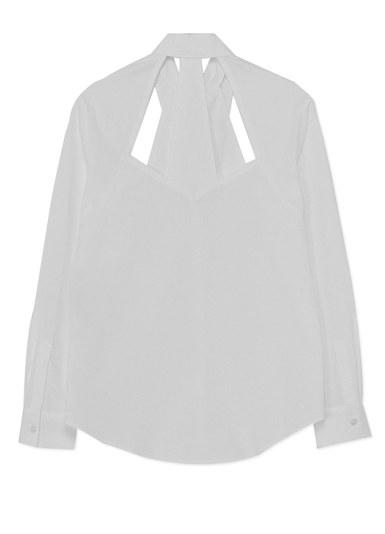 100/2 SLASHED COTTON BROADCLOTH BLOUSE