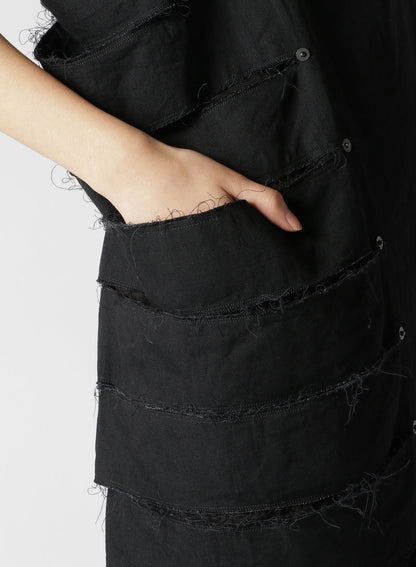 LIGHTWEIGHT DENIM SLIP DRESS WITH CUT-OUT DETAILS