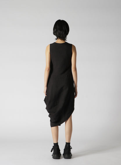 LINEN/RAYON CANVAS DRESS