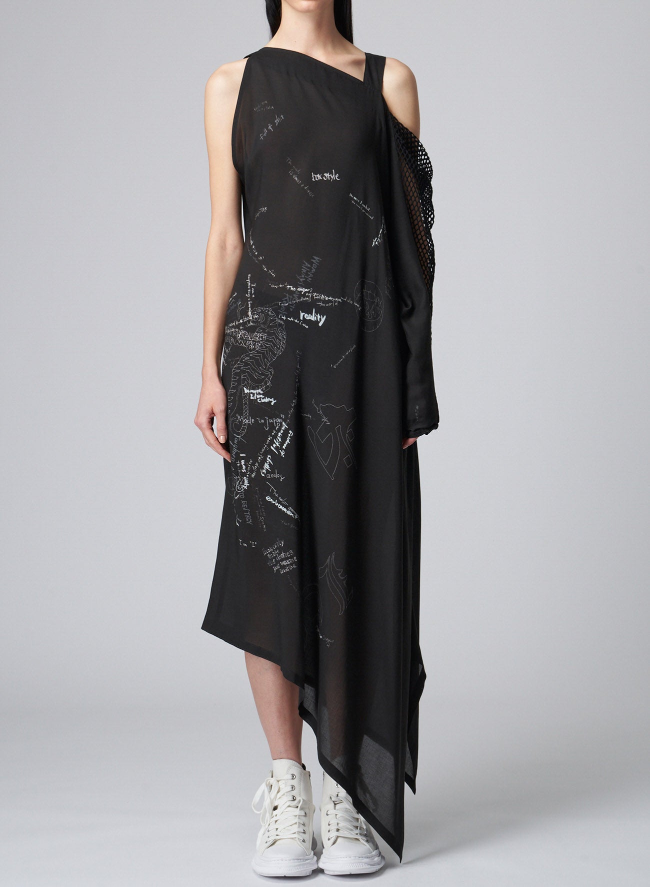 LIMI FEU PRINTED ASYMMETRIC DRESS