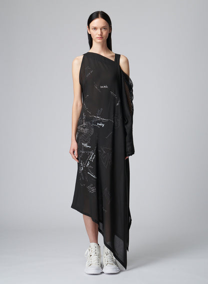 LIMI FEU PRINTED ASYMMETRIC DRESS