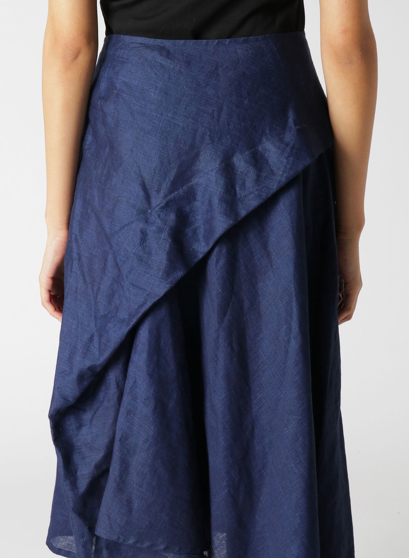 INDIGO + JAPANESE INK WRAP SKIRT