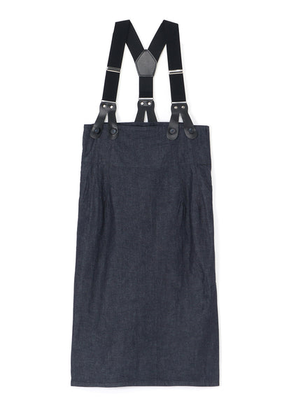 DENIM SUSPENDER TIGHT SKIRT