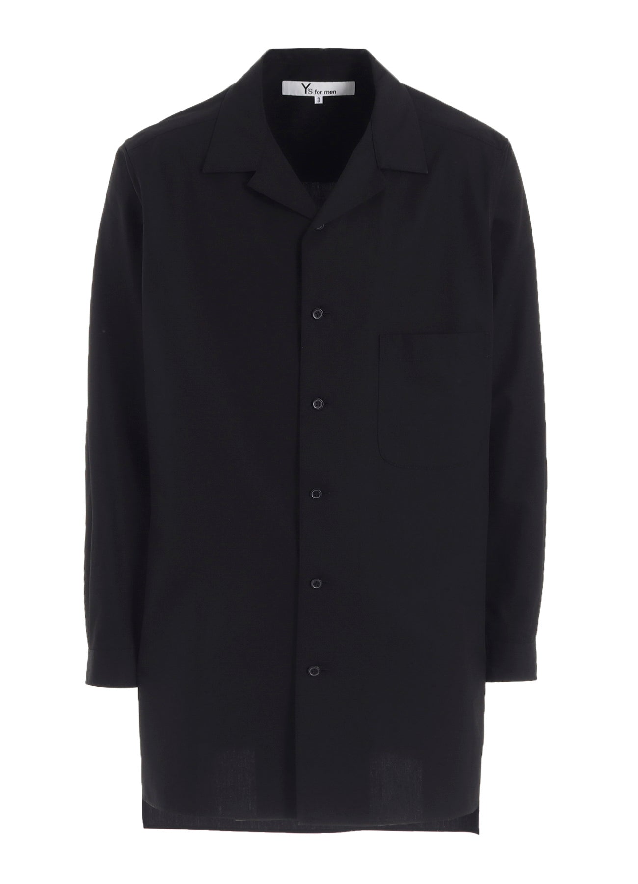100/2 BROAD OPEN COLLAR SHIRT WITH LEFT CHEST POCKET